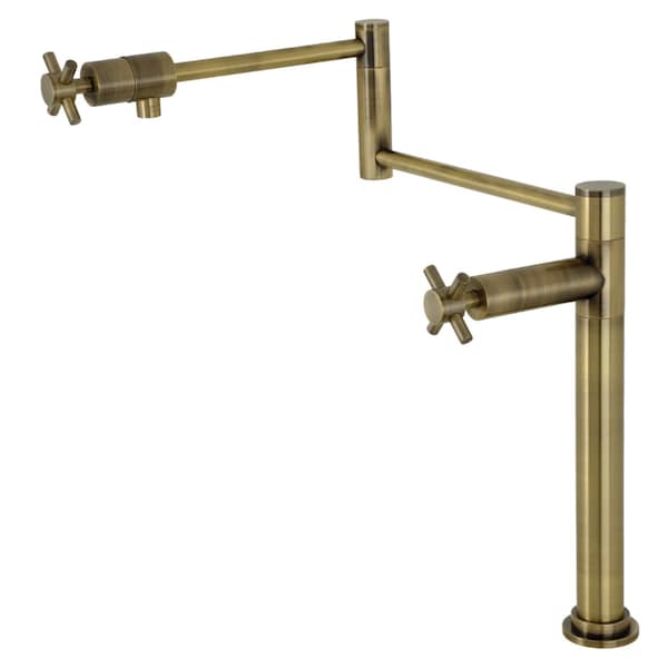 Kingston Brass Deck Mount Pot Filler, Antique Brass KS4703DX - main